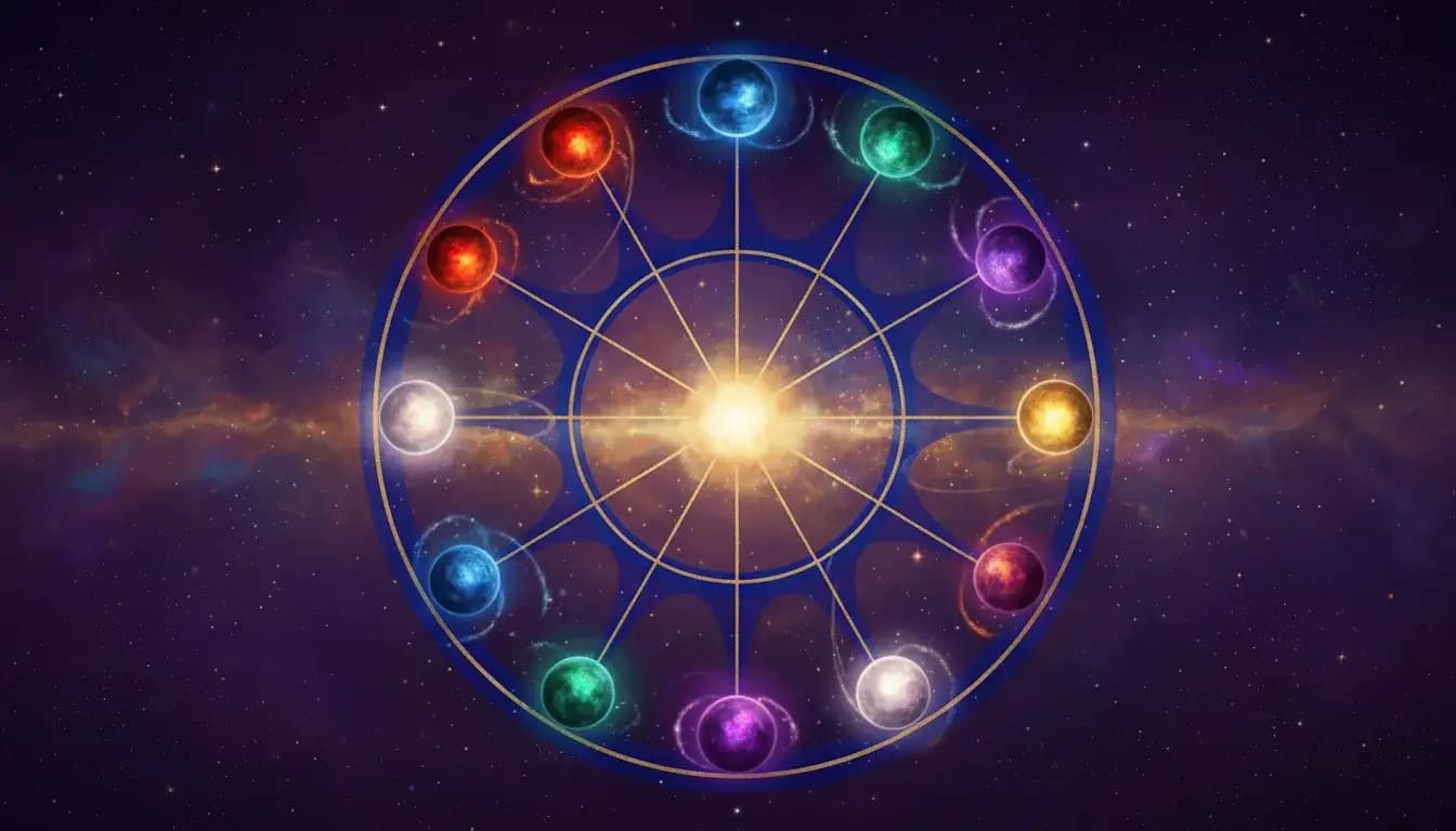 Birth chart and planetary positions illustrating how astrology works
